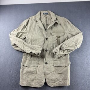 Polo Ralph Lauren Jacket Men's M Green Safari Military Chore Coat Field Canvas